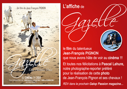 L'affiche de Gazelle - Photographies de Pascal LAHURE - pour GALOP PASSION MAGAZINE